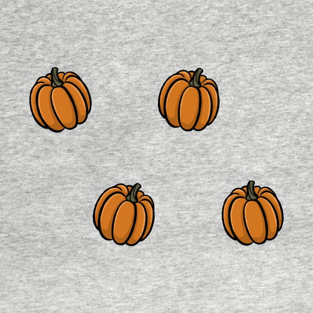 Cute pumpkin cartoon pattern simple minimal cartoon gourd Digital illustration by AlmightyClaire